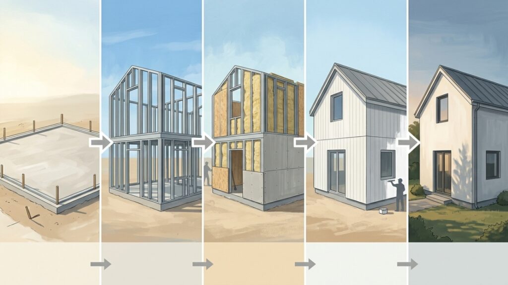 Custo de uma casa de 60 m² construída com steel frame