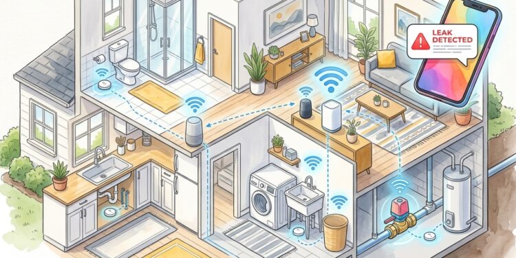 Quanto custa instalar sensores de vazamento Wi-Fi em casa em 2026?