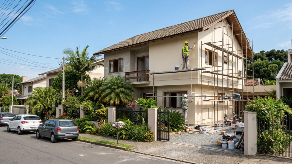 Quanto cobra um pintor para cobrir a fachada inteira de uma casa?
