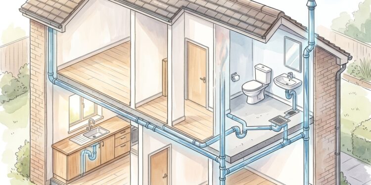 Como a ventilação sanitária impede o retorno de gases do esgoto para banheiros e cozinhas