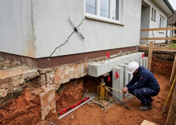 Quando as rachaduras continuam crescendo, estacas Mega podem reforçar a fundação sem demolir a casa inteira