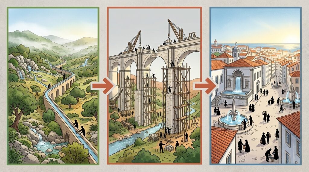 Com 35 arcos sobre um vale, o Aqueduto das Águas Livres levou água a Lisboa e resistiu ao terremoto de 1755