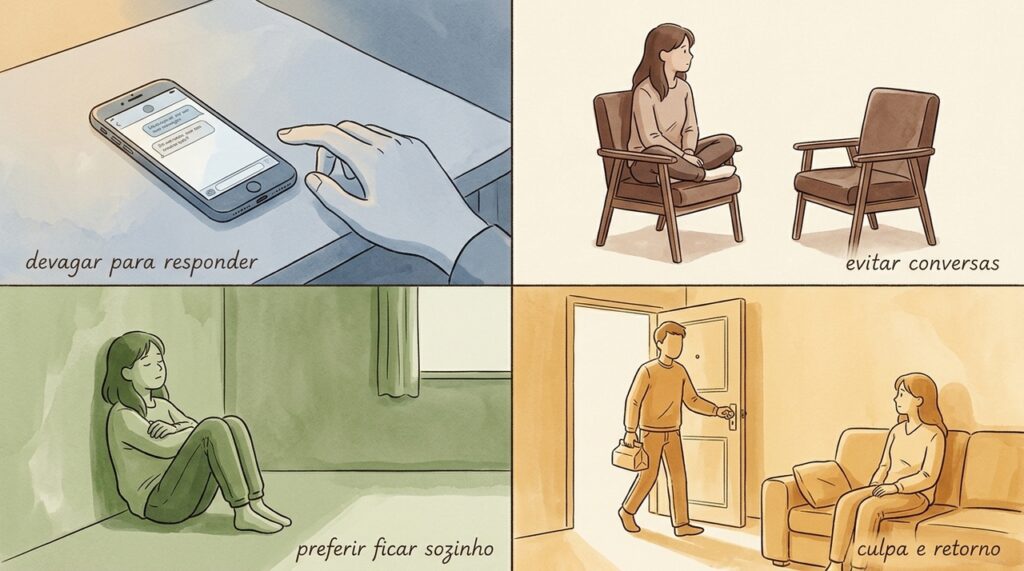 Pessoas que somem por alguns dias nem sempre querem distância, elas podem estar tentando recuperar energia emocional