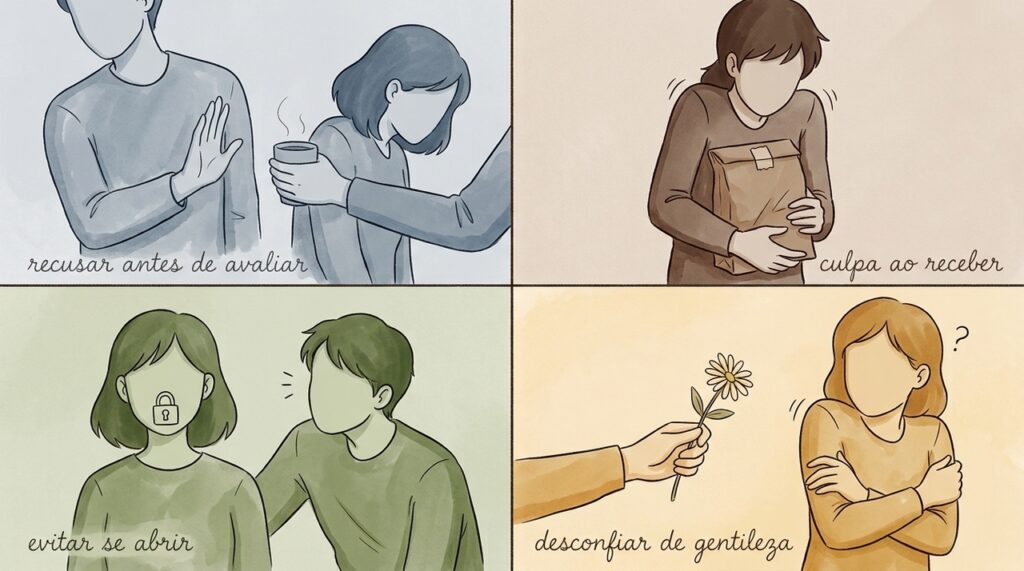 Pessoas que resolvem tudo sozinhas podem ter aprendido que pedir ajuda sempre vinha com cobrança