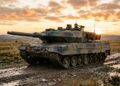 Mobilidade do Leopard 2A8 com motor de 1.500 hp e travessia submersa