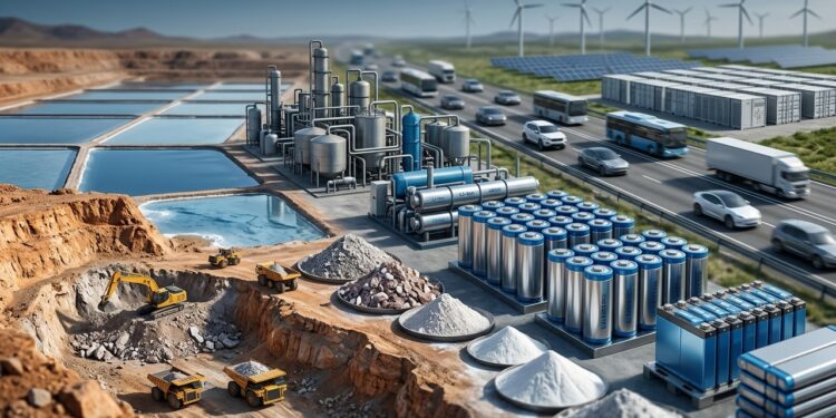 Entre minas, salmouras e fábricas, o lítio virou símbolo da transição energética