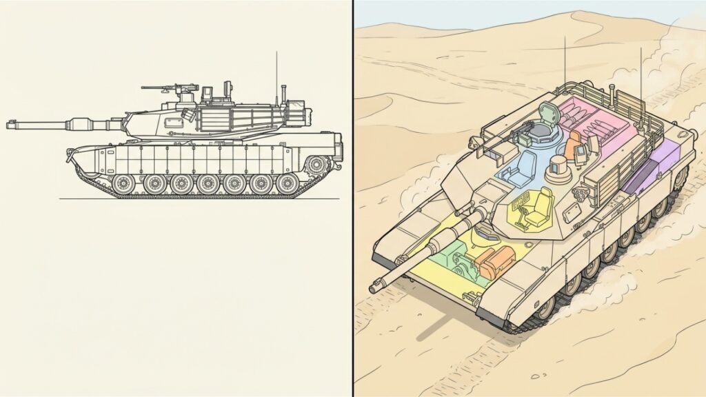 Mobilidade do Leopard 2A8 com motor de 1.500 hp e travessia submersa