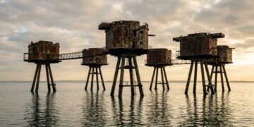 Torres marítimas abandonadas que protegiam Londres