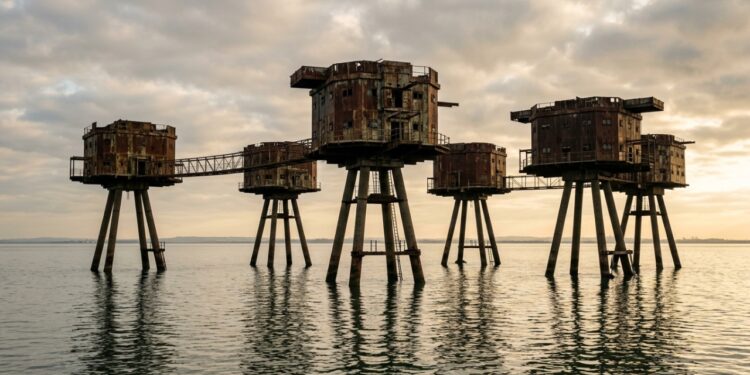 Torres marítimas abandonadas que protegiam Londres
