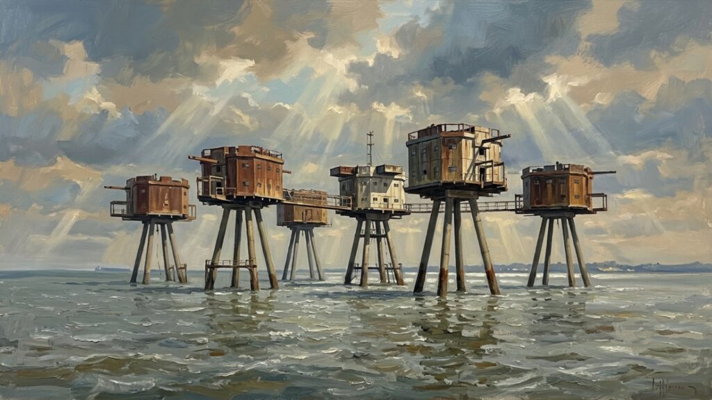 Torres marítimas abandonadas que protegiam Londres