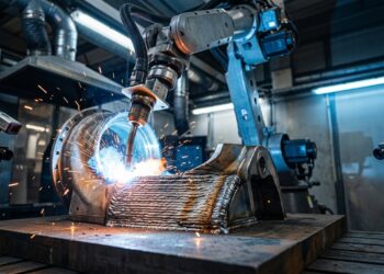 Impressoras gigantes fabricam peças metálicas em camadas para reduzir dependência de moldes e fundições