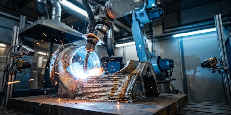 Impressoras gigantes fabricam peças metálicas em camadas para reduzir dependência de moldes e fundições