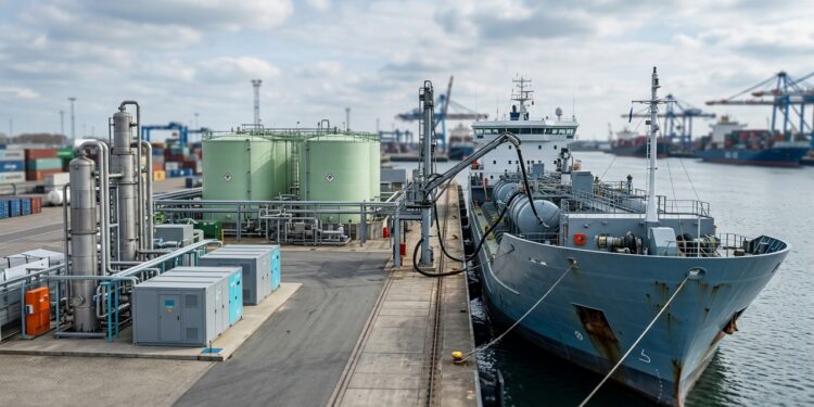 O metanol feito com hidrogênio e carbono capturado começa a disputar espaço nos portos dos grandes navios