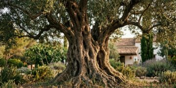 Oliveira de 500 anos é movida para jardim residencial
