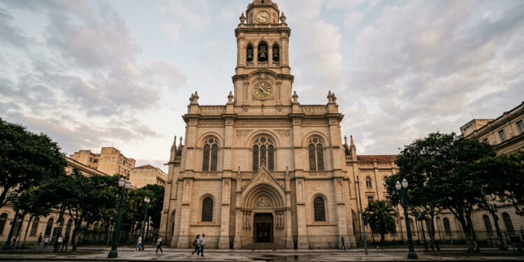 Com um monumental órgão de 6.000 tubos e fundado em 1598, o histórico Mosteiro de São Bento abriga tradicionais cantos gregorianos em SP
