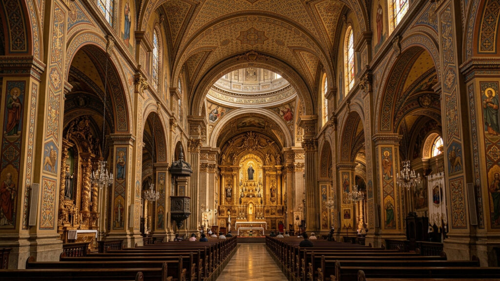 Com um monumental órgão de 6.000 tubos e fundado em 1598, o histórico Mosteiro de São Bento abriga tradicionais cantos gregorianos em SP