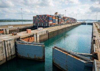 Com eclusas de 427 metros, o Canal do Panamá criou elevadores de água gigantes para receber navios de mais de 14 mil contêineres