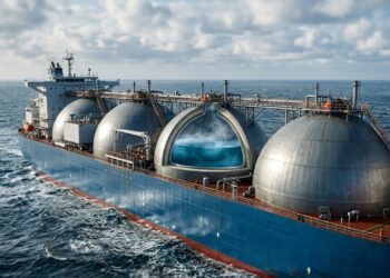 Navios metaneiros levam GNL a milhares de quilômetros usando tanques criogênicos de alta tecnologia