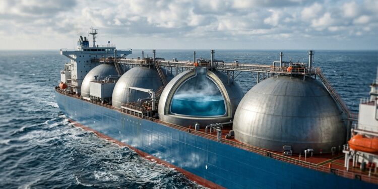 Navios metaneiros levam GNL a milhares de quilômetros usando tanques criogênicos de alta tecnologia