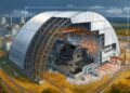 Com 257 metros de vão e 36 mil toneladas, um arco de aço deslizou sobre Chernobyl para isolar o reator destruído por 100 anos