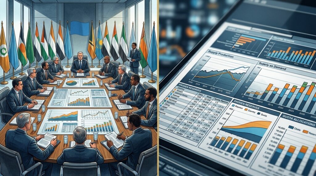 12 países produtores de petróleo dividem a mesma arma econômica e usam barris, cotas e reservas para influenciar o preço global da energia