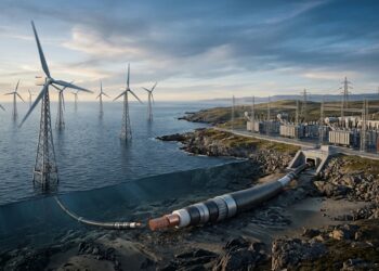 Cabos submarinos em corrente contínua levam energia por longas distâncias e viram peça-chave para ligar parques eólicos ao continente