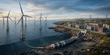 Cabos submarinos em corrente contínua levam energia por longas distâncias e viram peça-chave para ligar parques eólicos ao continente