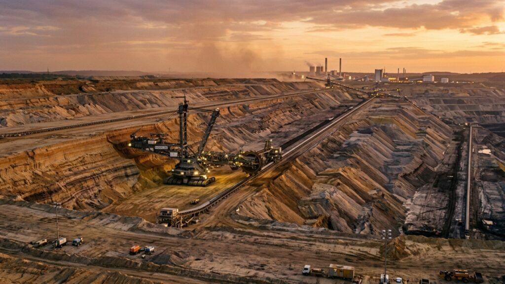 Bagger 293 e a escala da mineração de linhito alemã