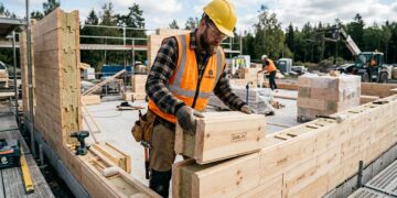 Desenvolvido na Bélgica com blocos de madeira leve e apenas 8 componentes básicos, o kit de autoconstrução modular acelera obras residenciais