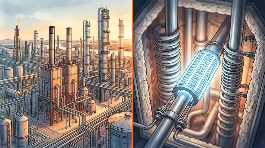 Fornos elétricos tentam trocar chamas por eletricidade em uma das etapas mais quentes da petroquímica