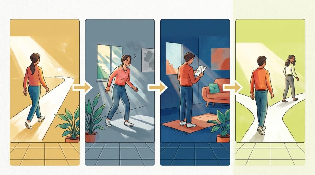 Mudar de planos pode ser sinal de maturidade quando novas prioridades mudam o caminho escolhido