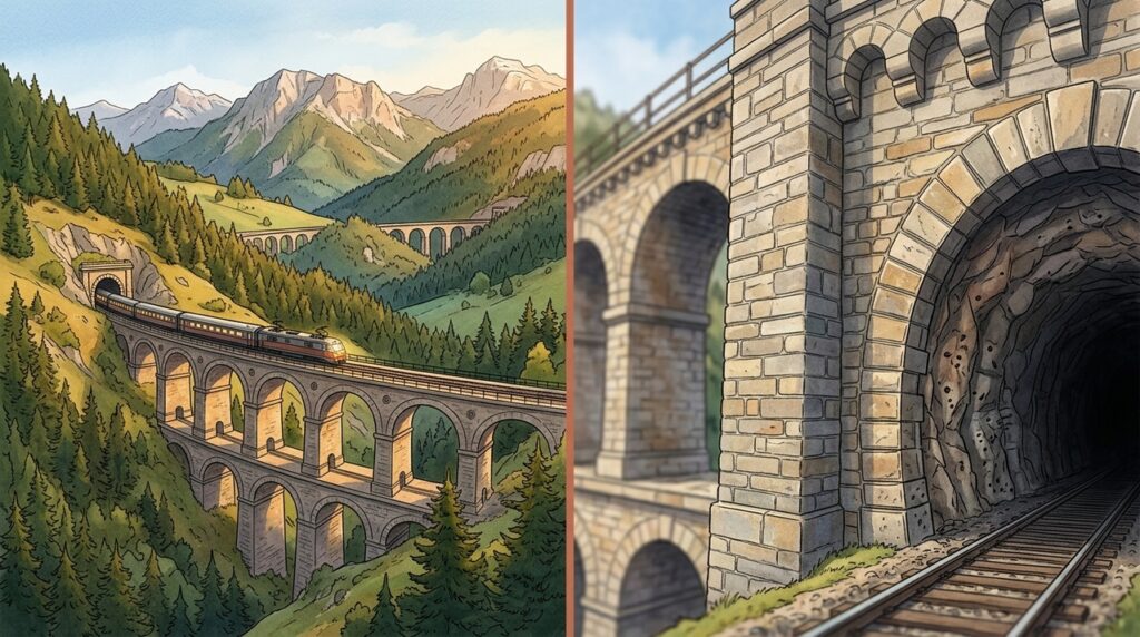 Com 41 quilômetros, 14 túneis e 16 viadutos, a Ferrovia de Semmering atravessou os Alpes antes das máquinas modernas