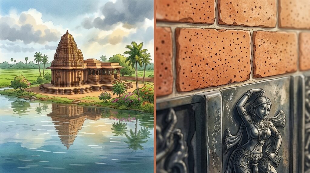 O templo indiano de 800 anos que usou tijolos leves e uma fundação de areia para enfrentar o solo