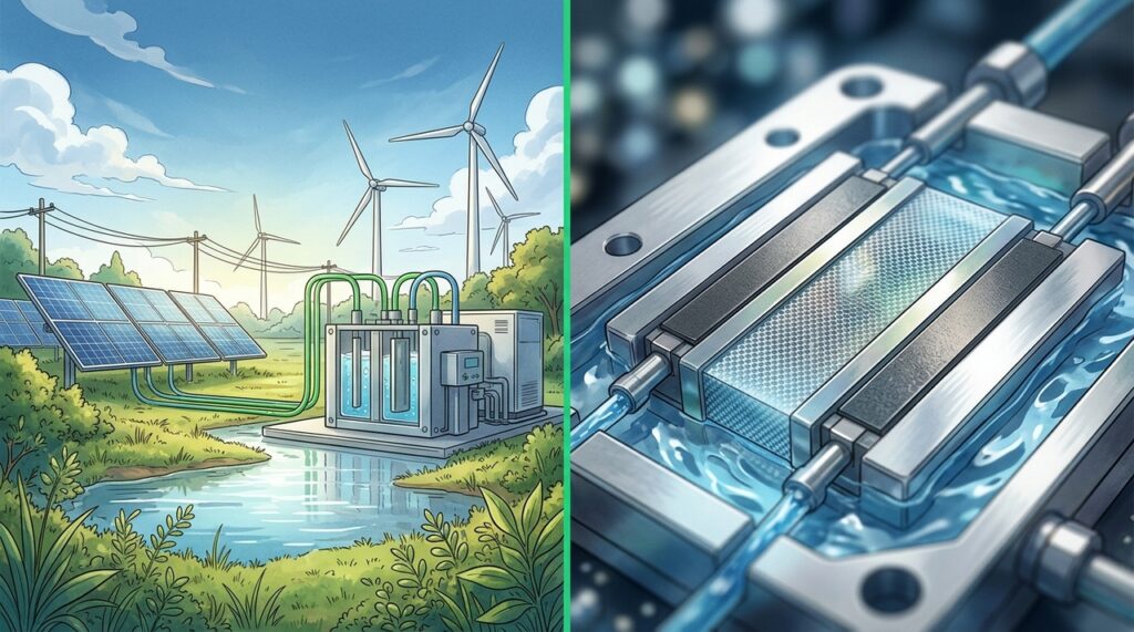 Como o hidrogênio verde pode reduzir emissões na indústria usando eletricidade de fontes renováveis