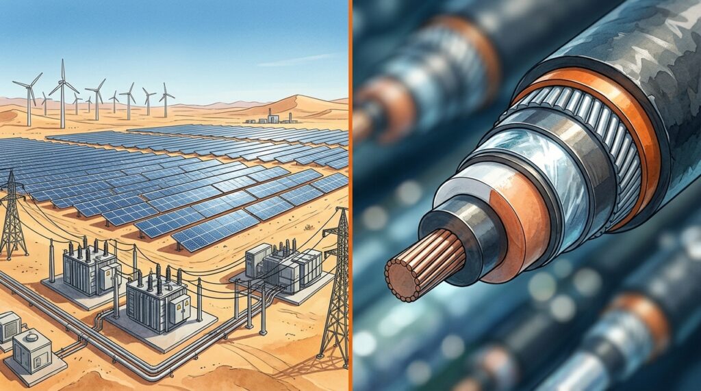 Marrocos e Reino Unido avançam no cabo elétrico submarino de 3.800 quilômetros que tenta levar sol e vento do deserto direto para milhões de casas europeias