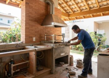Quanto custa transformar uma varanda simples em área gourmet e por que fumaça, cobertura e bancada definem o preço final