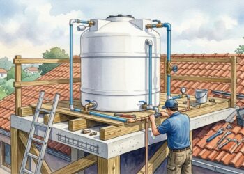 Quanto custa instalar uma caixa d’água de 1.000 litros em julho de 2026 com base, boia, registros e tubulação