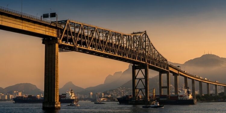 Ponte Rio-Niterói combina fundações profundas e um vão metálico de 300 metros