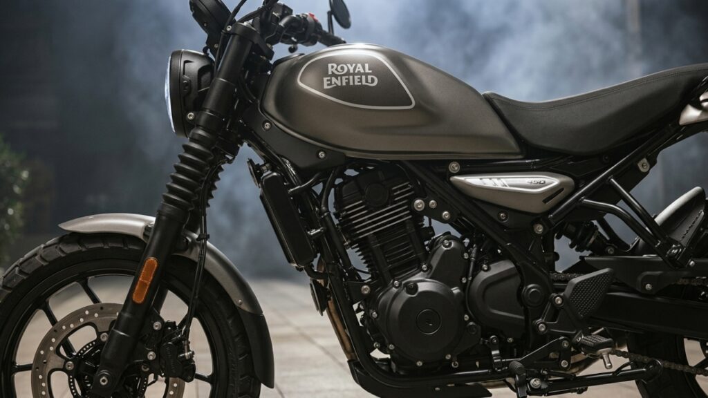 Royal Enfield Guerrilla 450 une torque e modos de condução