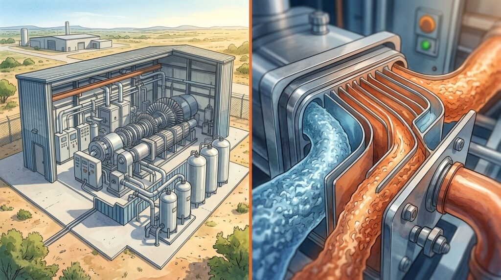 Turbinas compactas usam CO₂ sob pressão extrema para tentar gerar mais eletricidade com equipamentos menores