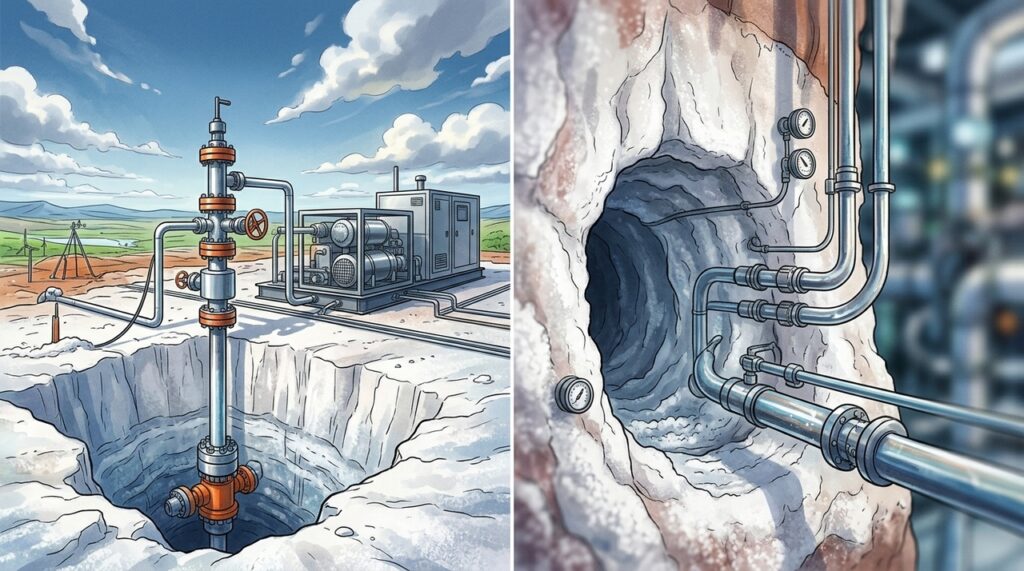 Enterradas sob montanhas de sal, cavernas gigantes começam a guardar hidrogênio para abastecer futuras redes de energia limpa