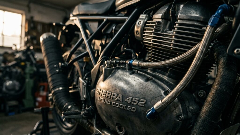 Royal Enfield Guerrilla 450 une torque e modos de condução