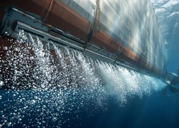 Lubrificação por ar transforma bolhas em aliadas de navios de GNL, cruzeiros e grandes porta-contêineres