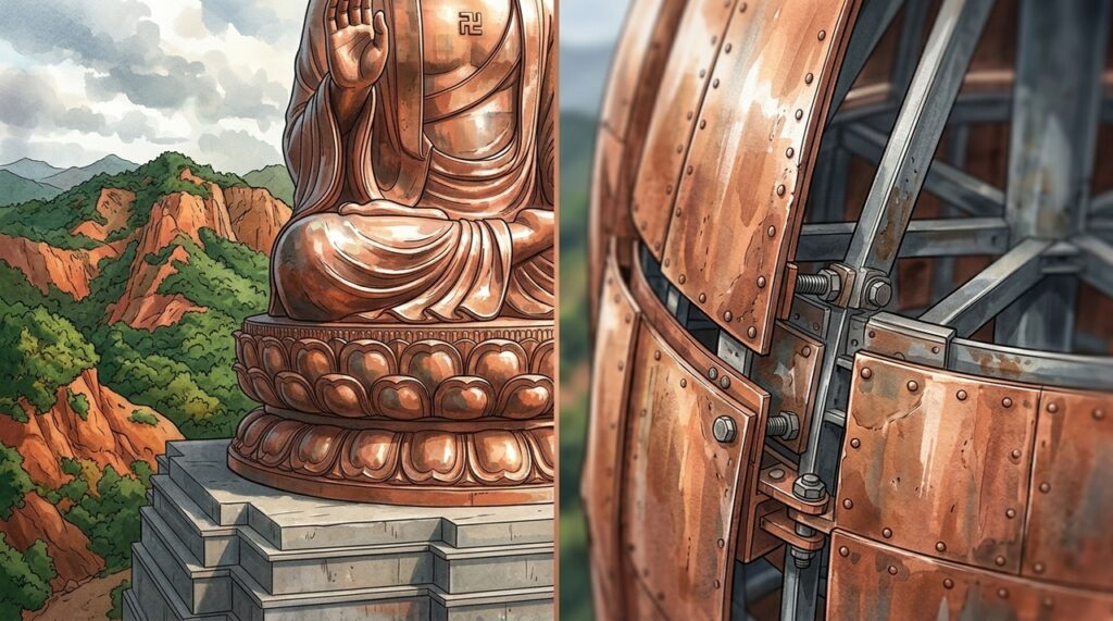 Com até 208 metros no conjunto, Spring Temple Buddha domina a paisagem de Henan