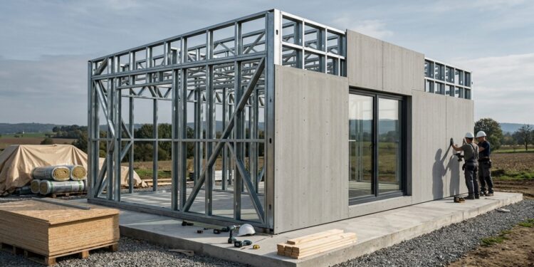 Custo de uma casa de 60 m² construída com steel frame