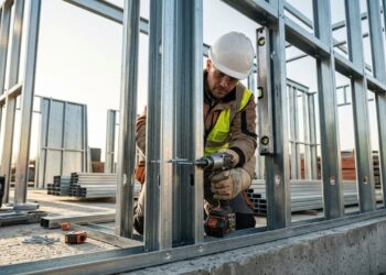 Como uma casa em Light Steel Frame é montada e por que a obra exige precisão antes de fechar as paredes
