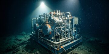 Compressores no fundo do Mar da Noruega devolvem pressão ao gás antes que ele chegue à plataforma