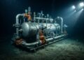 O cilindro de aço instalado no fundo do mar separa petróleo, gás e água ainda no leito oceânico e evita que toneladas de fluidos subam misturados até a plataforma