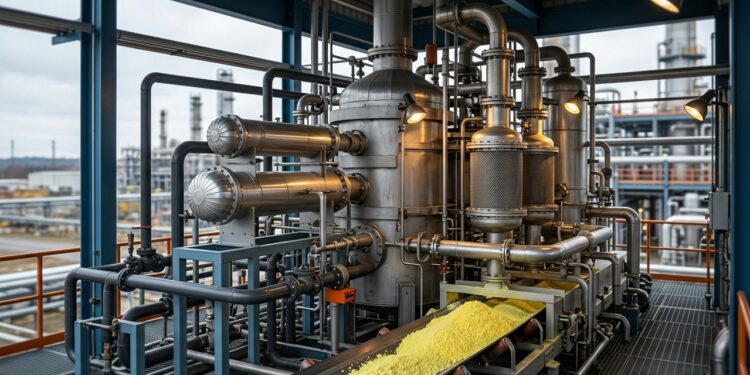 Recuperação de enxofre mostra como refinarias convertem H2S perigoso em matéria-prima industrial
