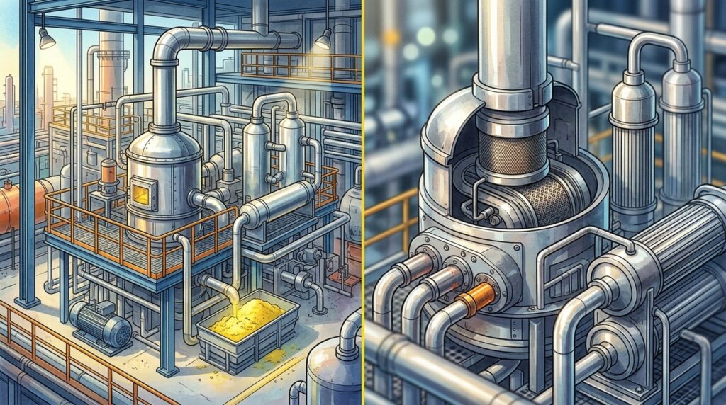 Recuperação de enxofre mostra como refinarias convertem H2S perigoso em matéria-prima industrial